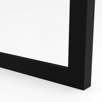 Front szklany w ramie aluminiowej F5 Czarny mat z zawiasem ukrytym - Konfigurator na wymiar