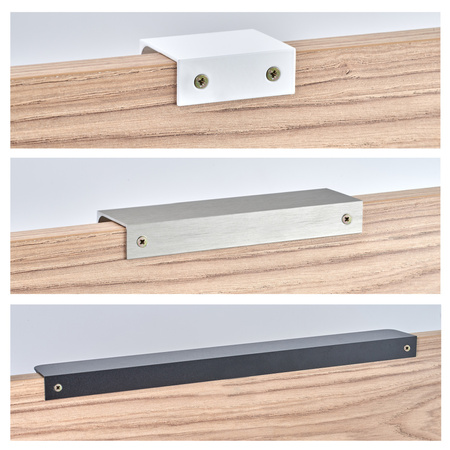 Uchwyt Krawędziowy FE-6 Zaokrąglony Surowe Aluminium - Konfigurator uchwytów na dowolny wymiar