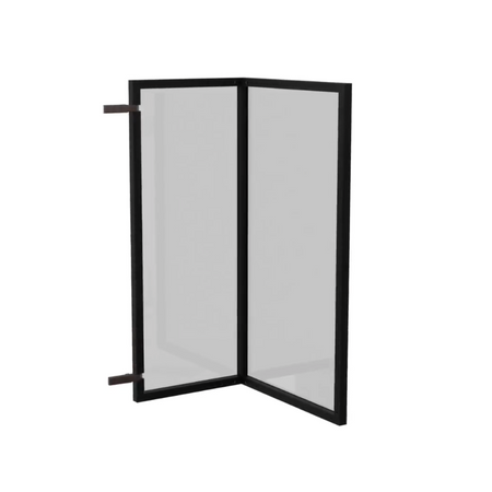 Kątowa ramka aluminiowa F1K Czarny mat - Konfigurator profili do frontów i luster na wymiar