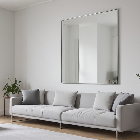 Lustro w aluminiowej ramie F10 Czarny mat - Konfigurator na wymiar