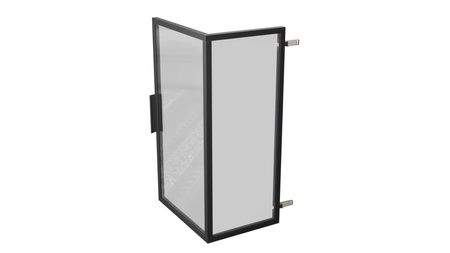 Kątowa ramka aluminiowa F1K Czarny mat - Konfigurator profili do frontów i luster na wymiar