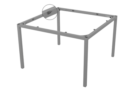 Stelaż Loftowy Standard 30x30 mm – Aluminiowa Podstawa Stołu – Naturalne aluminium – Konfigurator na wymiar