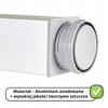 4 x Aluminiowa nóżka ryflowana stopka meblowa regulowana z płytką FEST 60x60 mm - Alu