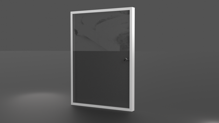 Aluminiowa Wewnętrzna Gablota Tablica Ogłoszeniowa - Kolor Biały - Konfigurator na wymiar