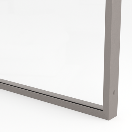 Ramka aluminiowa F6 Inox - Konfigurator profili do frontów i luster na wymiar