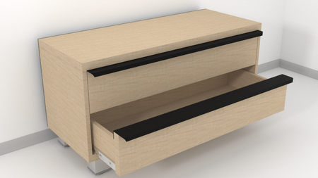 Uchwyt Krawędziowy FE-6 Zaokrąglony Czarny Lakier Strukturalny - Konfigurator uchwytów na dowolny wymiar