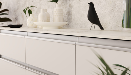 Uchwyt Krawędziowy FE-2 Czarny Lakier Strukturalny - Konfigurator uchwytów na dowolny wymiar