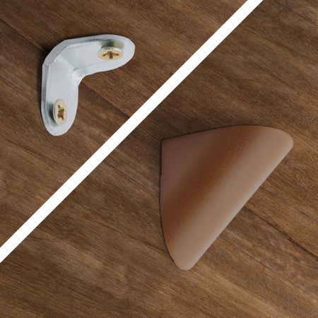 Złącze meblowe standard wenge z zaślepką + wkręty