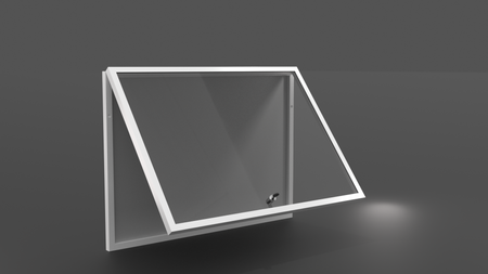 Aluminiowa Wewnętrzna Gablota Tablica Ogłoszeniowa - Kolor Biały - Konfigurator na wymiar