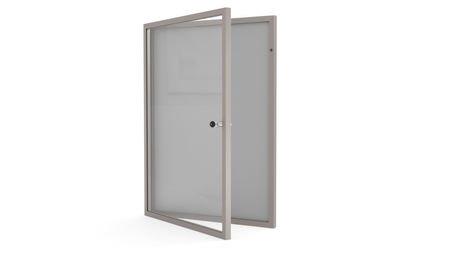 Aluminiowa Wewnętrzna Gablota Tablica Ogłoszeniowa - Kolor Inox - Konfigurator na wymiar