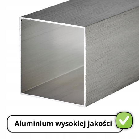 1 x Aluminiowa nóżka stopka meblowa regulowana FEST 40x40 mm - Alu