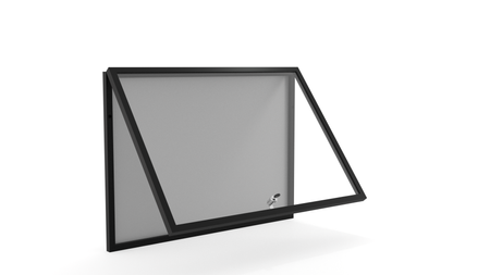 Aluminiowa Wewnętrzna Gablota Tablica Ogłoszeniowa - Kolor Czarny mat - Konfigurator na wymiar