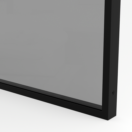 Front szklany w ramie aluminiowej F6 Czarny mat - Konfigurator na wymiar