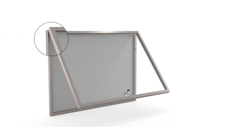 Aluminiowa Wewnętrzna Gablota Tablica Ogłoszeniowa - Kolor Inox - Konfigurator na wymiar