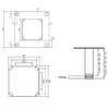 4 x Aluminiowa nóżka stopka meblowa regulowana z płytką FEST 60x60 mm - Biała