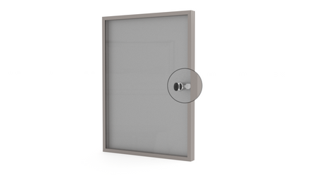 Aluminiowa Wewnętrzna Gablota Tablica Ogłoszeniowa - Kolor Inox - Konfigurator na wymiar