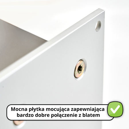 4 x Aluminiowa noga meblowa do stołu regulowana FEST 60x60 mm - alu