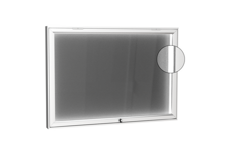 Aluminiowa Zewnętrzna Gablota Tablica Ogłoszeniowa z Oświetleniem LED - Kolor Aluminium - Konfigurator na wymiar