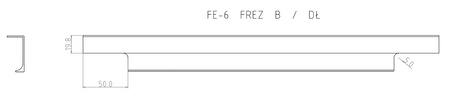 Uchwyt Krawędziowy FE-6 Frez B Surowe Aluminium - Konfigurator uchwytów na dowolny wymiar