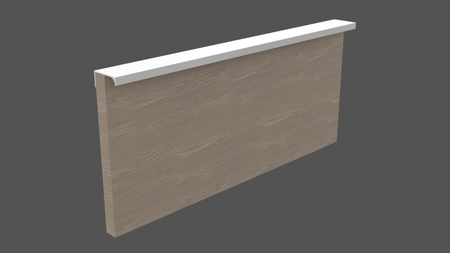 Uchwyt Krawędziowy FE-6 Prosty Biały Lakier Proszkowy - Konfigurator uchwytów na dowolny wymiar