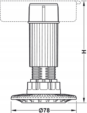 Hafele AXILO Nóżka stopka regulowana + płytka mocująca