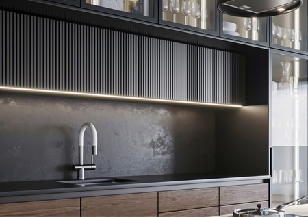 Aluminiowy profil kanał LED nakładany (złoty) + Klosz - Konfigurator na wymiar