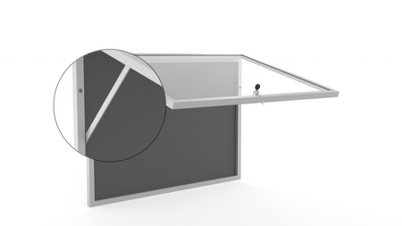 Aluminiowa Wewnętrzna Gablota Tablica Ogłoszeniowa - Kolor Aluminium - Konfigurator na wymiar