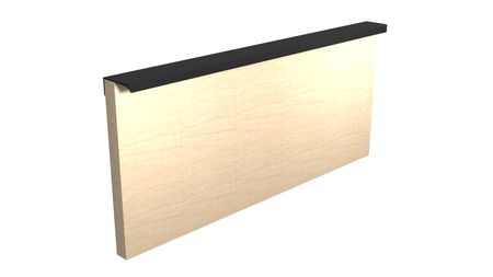 Uchwyt Krawędziowy FE-6 Zaokrąglony Czarny Lakier Strukturalny - Konfigurator uchwytów na dowolny wymiar