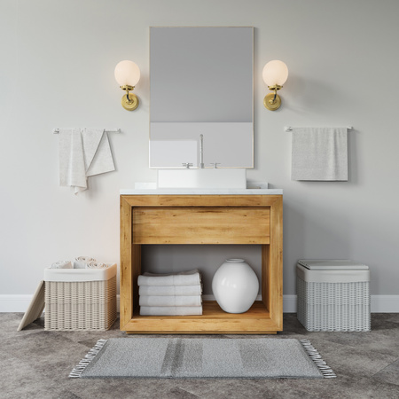 Lustro w aluminiowej ramie F10 Czarny mat - Konfigurator na wymiar