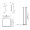 1 x Aluminiowa noga meblowa do stołu regulowana FEST 60x60 mm - alu