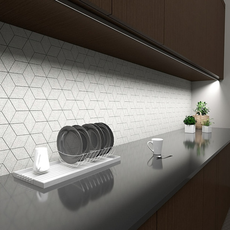 Aluminiowy profil kanał LED kątowy (aluminium) + Klosz - Konfigurator na wymiar