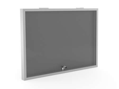 Aluminiowa Wewnętrzna Gablota Tablica Ogłoszeniowa - Kolor Aluminium - Konfigurator na wymiar