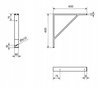 Aluminiowy wspornik blatu FEST 400x400 mm - czarny mat