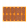 Owalny filc meblowy samoprzylepny 20x44 mm brązowy (12 sztuk)