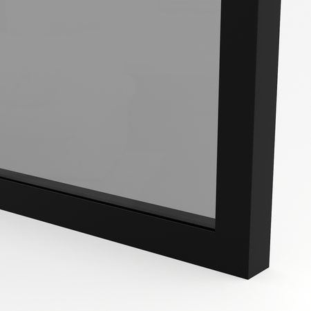 Front szklany w ramie aluminiowej F1 Czarny mat - Konfigurator na wymiar