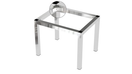 Stelaż Loftowy Premium 60×60 mm – Aluminiowa Podstawa Stołu – Elektropoler – Konfigurator na wymiar