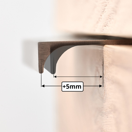 Uchwyt Krawędziowy FE-6 Prosty Biały Lakier Proszkowy - Konfigurator uchwytów na dowolny wymiar