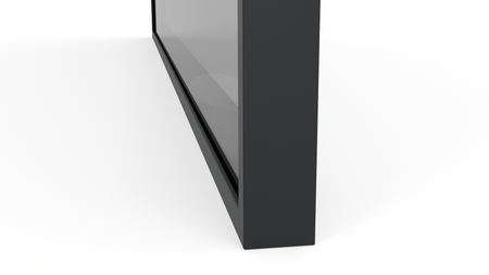 Ramka aluminiowa F10 Szary (RAL 7021) - Konfigurator profili do frontów i luster na wymiar