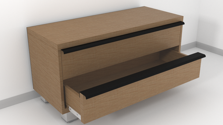 Uchwyt Krawędziowy FE-8 Czarny Lakier Strukturalny - Konfigurator uchwytów na dowolny wymiar