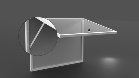 Aluminiowa Wewnętrzna Gablota Tablica Ogłoszeniowa - Kolor Biały - Konfigurator na wymiar