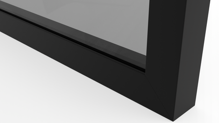 Kątowa ramka aluminiowa F1K Czarny mat - Konfigurator profili do frontów i luster na wymiar