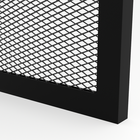 Ramka Aluminiowa F5 z Dekoracyjną Siatką Cięto-ciągnioną 16/8 mm + Zawiasy ukryte - Konfigurator na wymiar