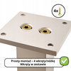 1 x Aluminiowa noga meblowa regulowana FEST 30x30 mm - Alu