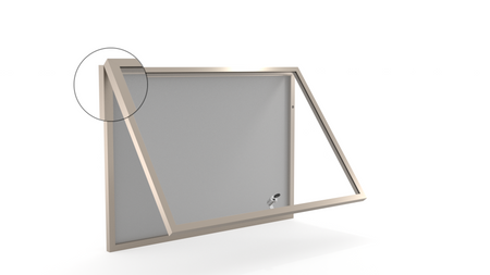 Aluminiowa Wewnętrzna Gablota Tablica Ogłoszeniowa - Kolor Szampan - Konfigurator na wymiar