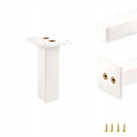 1 x Aluminiowa nóżka stopka meblowa FEST 30x30 mm - Biała