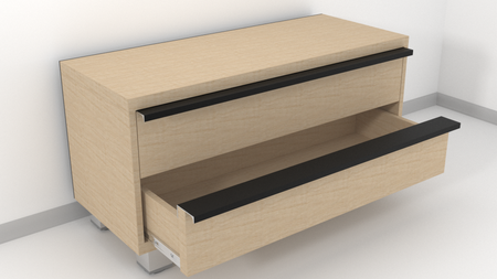 Uchwyt Krawędziowy FE-6 Prosty Czarny Mat - Konfigurator uchwytów na dowolny wymiar