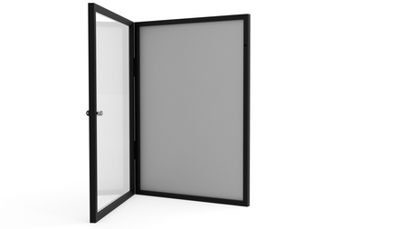 Aluminiowa Wewnętrzna Gablota Tablica Ogłoszeniowa - Kolor Czarny mat - Konfigurator na wymiar