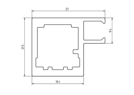 Ramka Aluminiowa F5 z Dekoracyjną Siatką Cięto-ciągnioną 16/8 mm + Zawiasy ukryte - Konfigurator na wymiar
