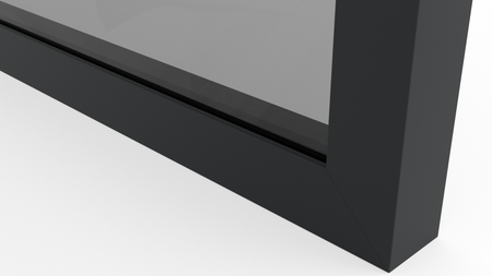 Ramka aluminiowa F1 Szary (RAL 7021) - Konfigurator profili do frontów i luster na wymiar