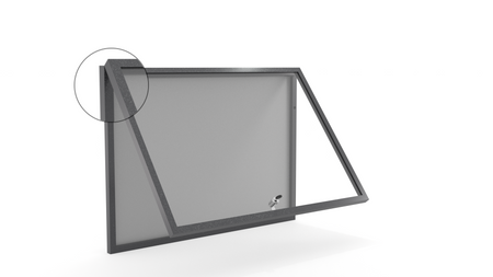 Aluminiowa Wewnętrzna Gablota Tablica Ogłoszeniowa - Kolor Antracyt - Konfigurator na wymiar